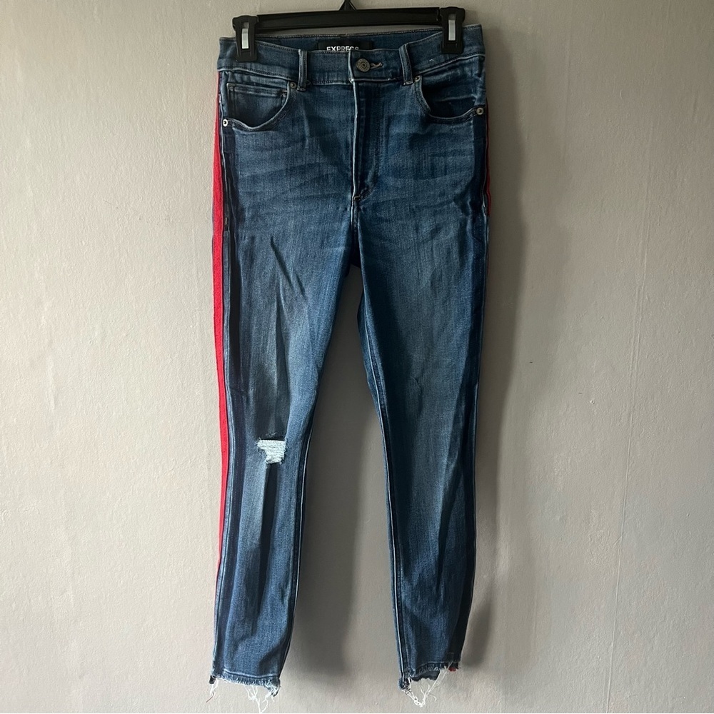 Express High Rise Distressed Ankle Jeggings Size 4